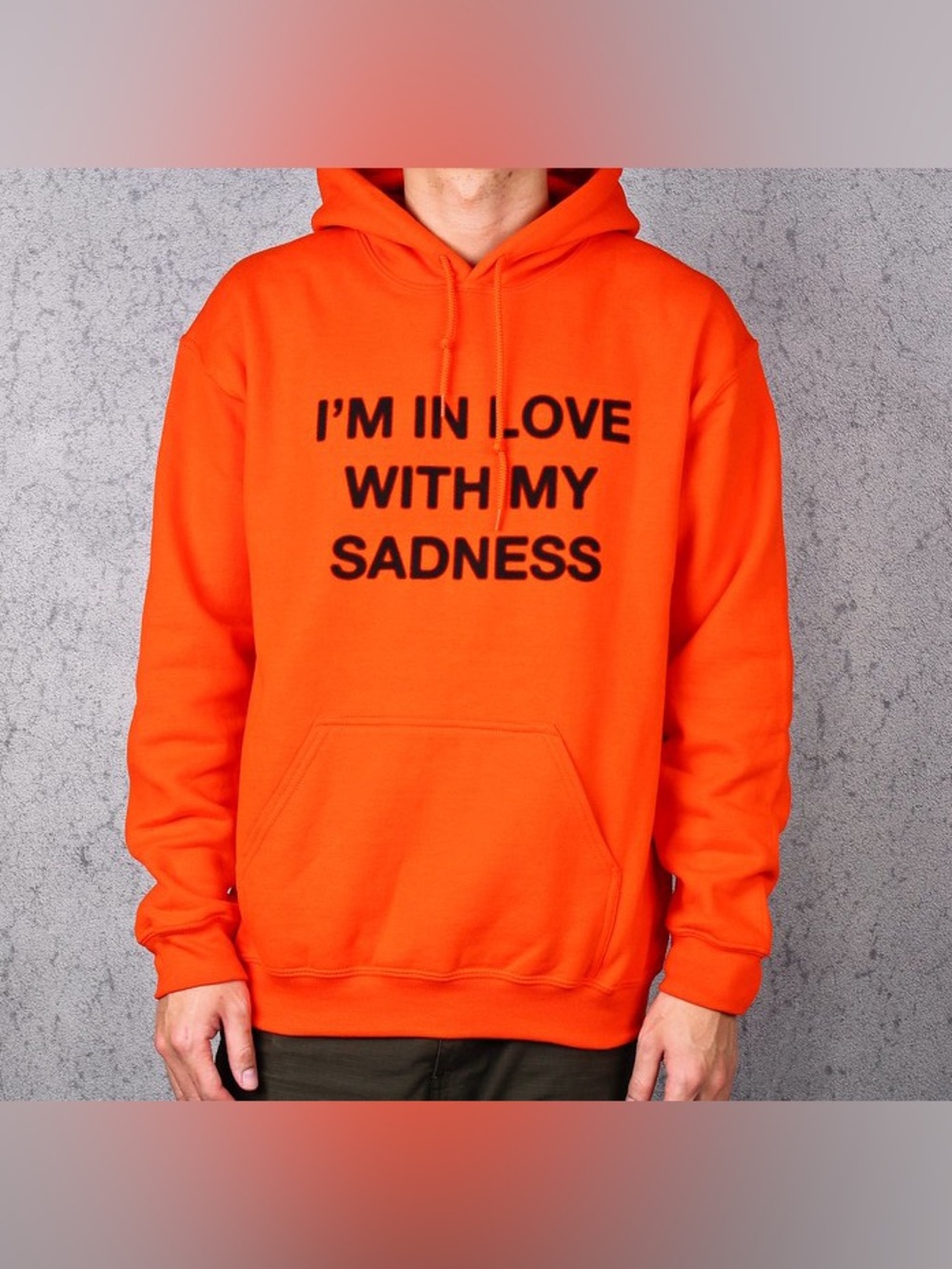 Anti Social Club I'm In Love With My Sadness Orange Hoodie